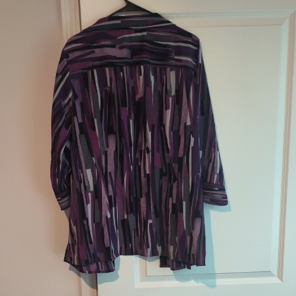 Essentials Purple Patterned Blouse - image 4